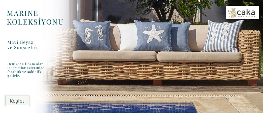 Caka Home Marine Koleksiyonu — marin kırlentler