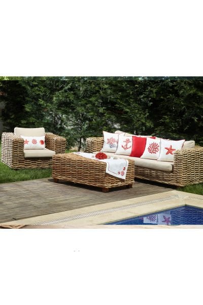 YASTIK KILIFI BİYELİ  ( KIRMIZI )