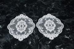 2'Lİ SUPLA/TEPSİ ÖRTÜSÜ GİPÜRLÜ TÜL ( EKRU RENKLİ )