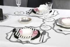 RUNNER LİSA NAKIŞLI KETEN EFEKTLİ SİYAH