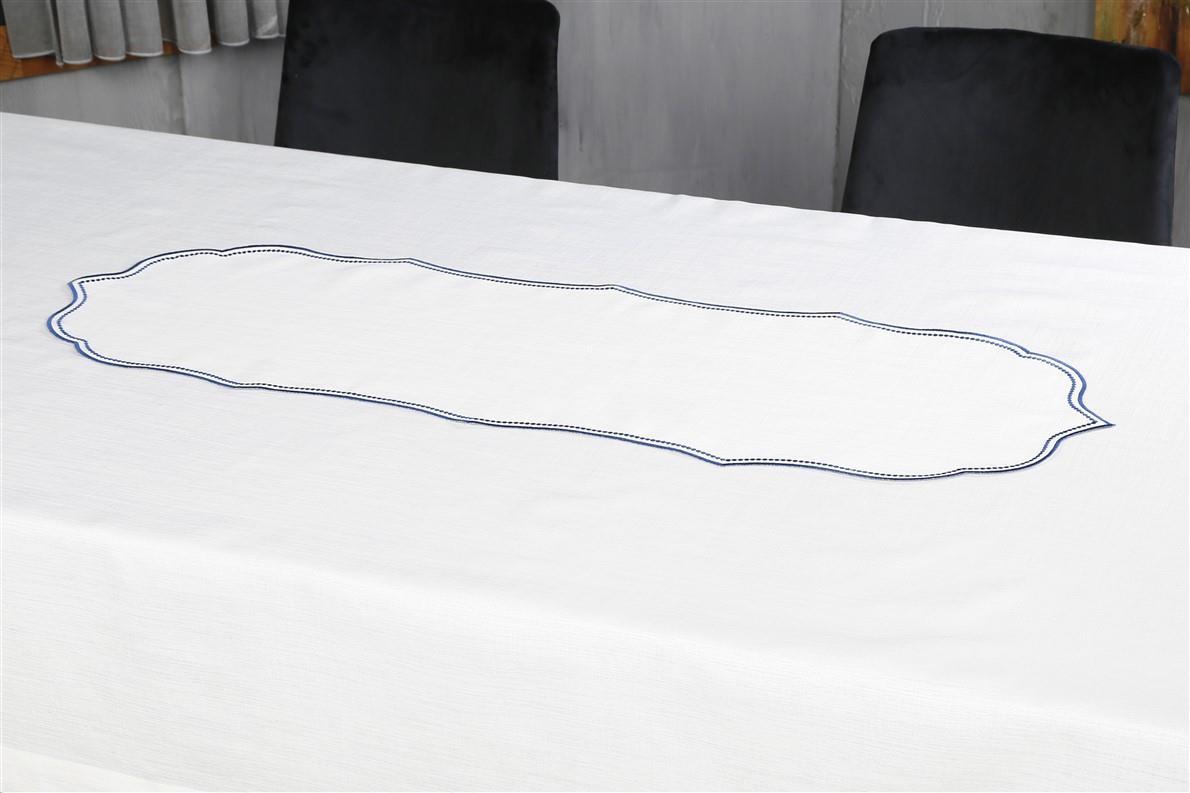 RUNNER LİSA NAKIŞLI KETEN EFEKTLİ LACİVERT