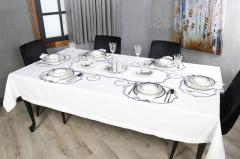 RUNNER LİSA NAKIŞLI KETEN EFEKTLİ LACİVERT