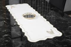 RUNNER YAPRAK NAKIŞLI KETEN EFEKTLİ ALTIN SİM