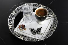 6 Lİ KOKTEYL PEÇETE MORİPOSA  NAKIŞLI KETEN EFEKTLİ KREM SİM