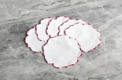 6 Lİ KOKTEYL PEÇETE LOLO NAKIŞLI KETEN EFEKTLİ FUŞYA