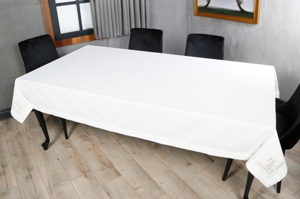 17 PARÇA MASA ÖRTÜSÜ SETİ  VALERİE NAKIŞLI  KETEN EFEKTLİ TAŞ