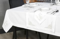 RUNNER  VALERİE NAKIŞLI KETEN EFEKTLİ KREM SİM