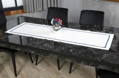 RUNNER İRİS NAKIŞLI KETEN EFEKTLİ LACİVERT