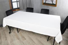 17 PARÇA MASA ÖRTÜSÜ SETİ ROYAL NAKIŞLI  KETEN EFEKTLİ KREM