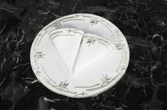 2 Lİ SUPLA BAMBU NAKIŞLI KETEN EFEKTLİ YEŞİL