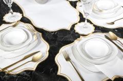 20 PARÇA MASA ÖRTÜSÜ SETİ LİSA NAKIŞLI  KETEN EFEKTLİ ALTIN