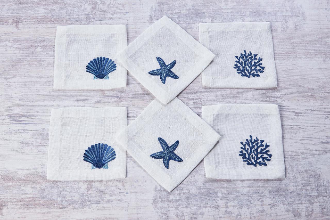 6'lı Kokteyl Peçetesi Star LACİVERT