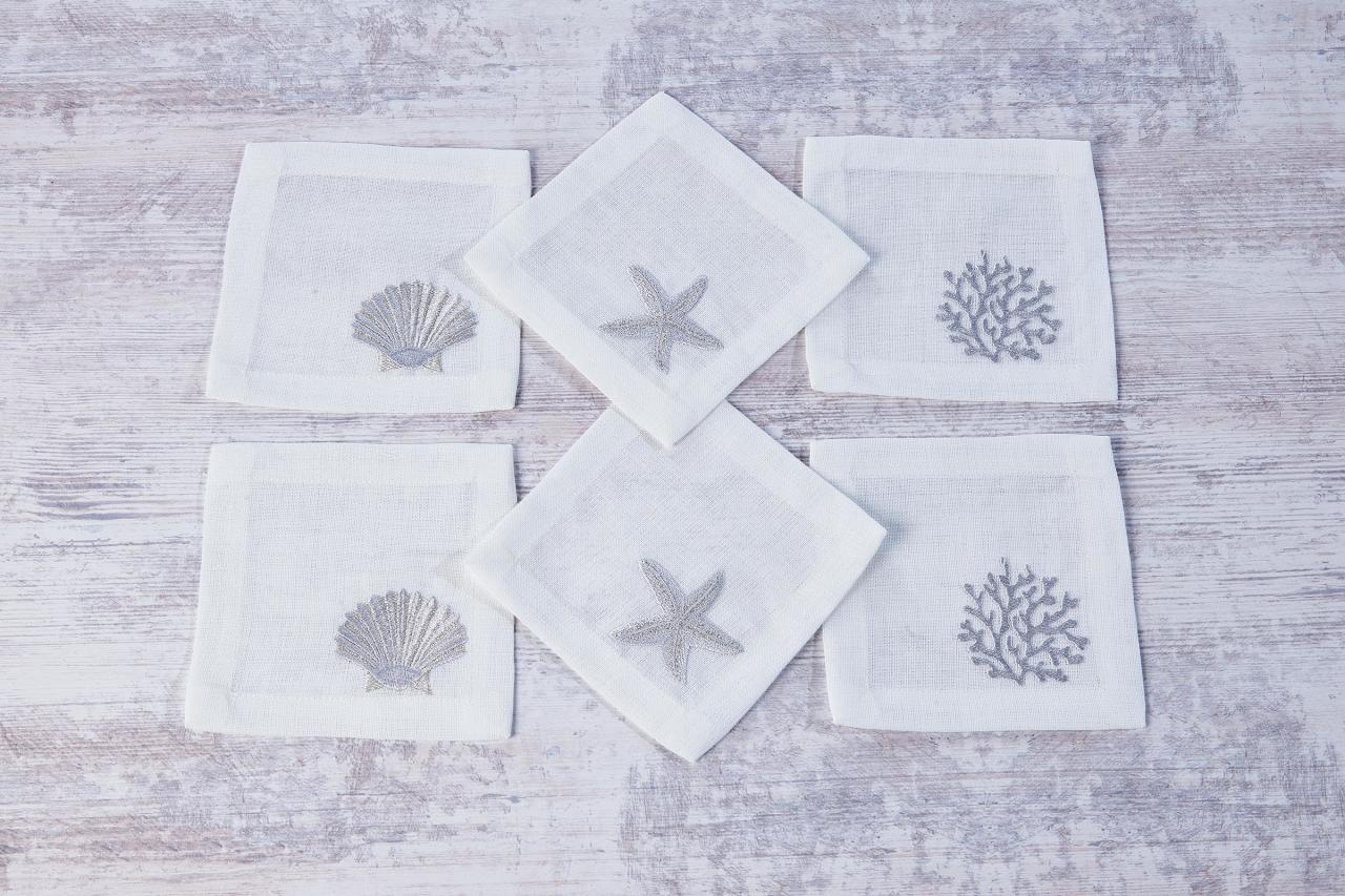 6'lı Kokteyl Peçetesi Star GRİ