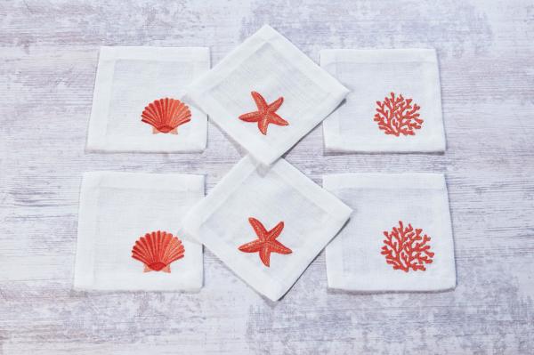 6'lı Kokteyl Peçetesi Star MERCAN