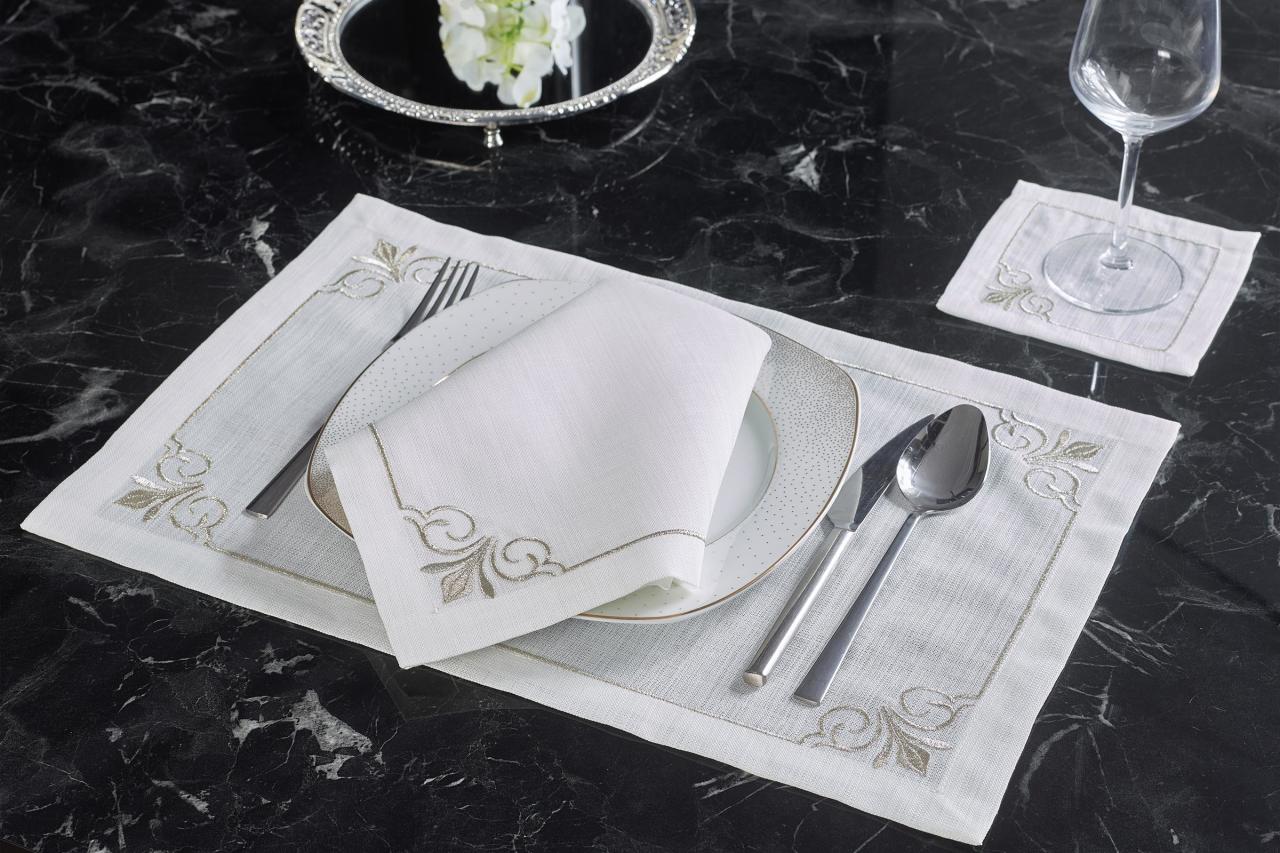 2'li Amerikan Servis Jasmine KREM SİM