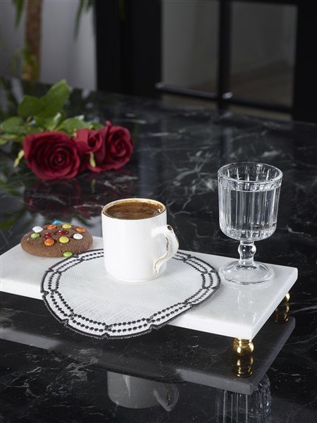 6'lı Kokteyl Peçetesi Lily FÜME